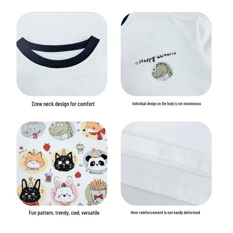 YouYou TongHua Boys' Cotton Short Sleeve T-Shirt