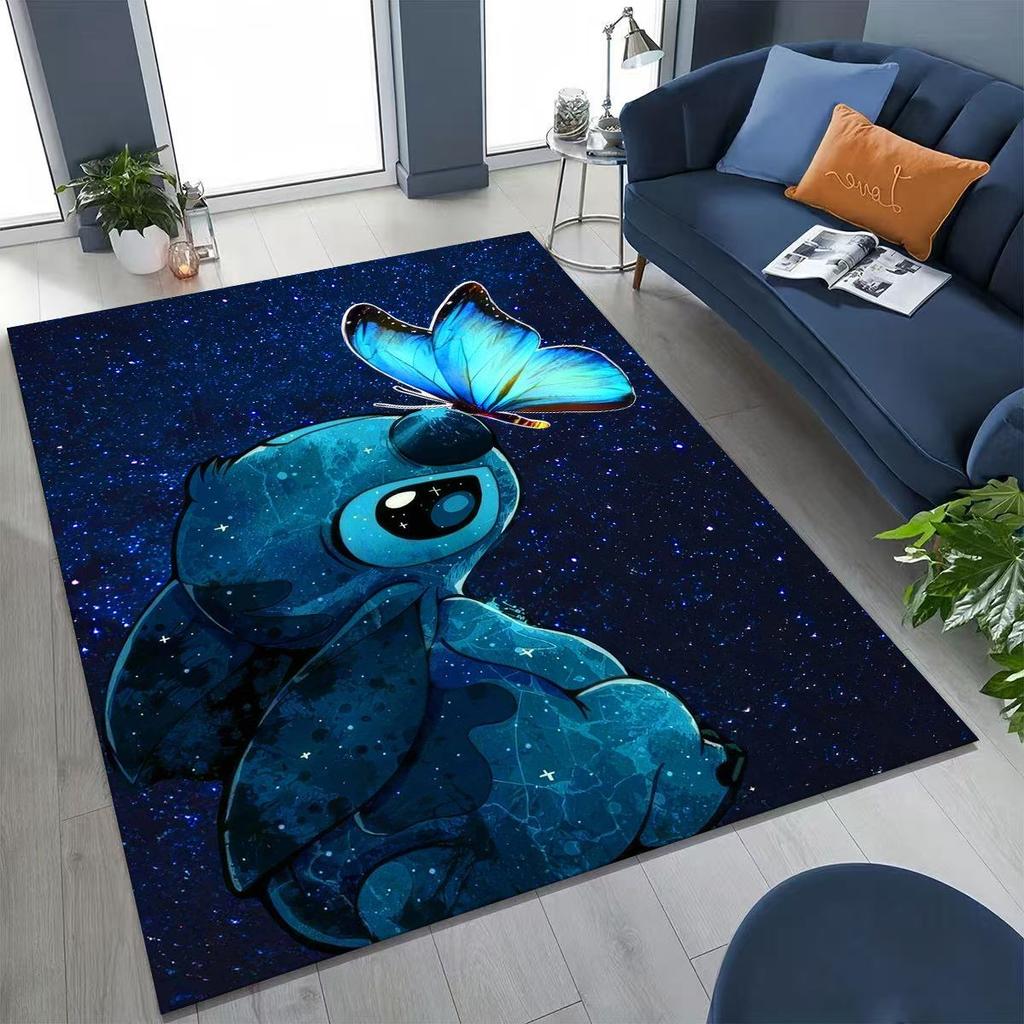 27 Style Stitch 2 Monster Cartoon  Rug for Bedroom Living Room Sofa Home Doormat Decor,Larger Kids Play Non-slip Floor Mat
