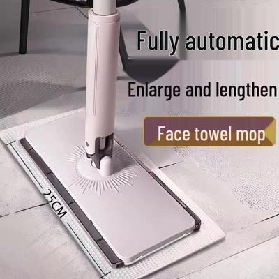Serpillière Mop à Pinces Automatiques Large Mains Libres – Pas de Lavage, Pas de Mains Sales