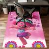 Custom Trolls Mat Personalized Name, Polyester Washable Indoor Entryway Rug, Gift for Christmas, Easter, Thanksgiving Day