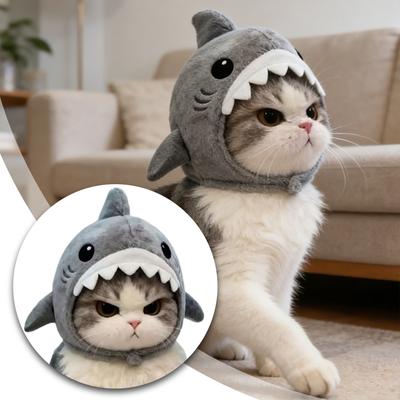 Sharks-Shaped Pet Headwear Hat Dog Cat Cute Sharks Costume Hat Funny Costume Dog Cat Headwear Accessory