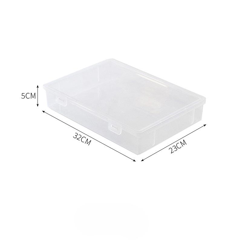 Office Stationery Storage BoxBook Dust-proof Protective Box Desktop Clutter Organizing Box Plastic Transparent Colored Pen Storage Box