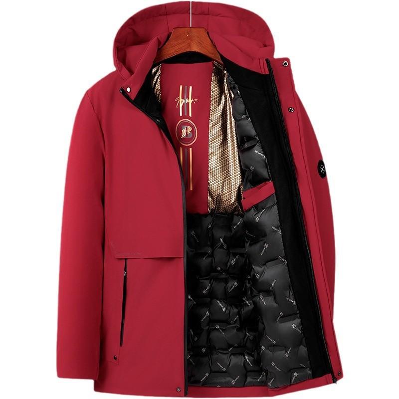 

Зимняя теплая модная хлопковая одежда с двойным эффектом, мужская повседневная куртка для бизнеса для мужчин среднего и пожилого возраста, для отца 5XL