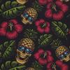 Outdoor Dekostoffe Oxford - Motiv Schädel Ananas I Dx621