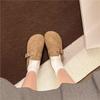 Round head one pedal versatile flat bottom spring and autumn Birkenstock shoes bag head half slippers lazy wind