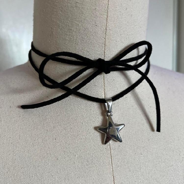 Sweet Cool Heart Pendant Necklace Adjustable Choker Fashion Collar Neckchain