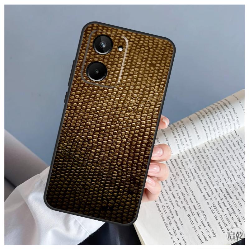 Snake Skin Case For Realme C55 C67 C53 C51 C35 C33 C31 C30 C25s C21Y GT Neo 5 GT5 9 10 11 12 Pro Plus