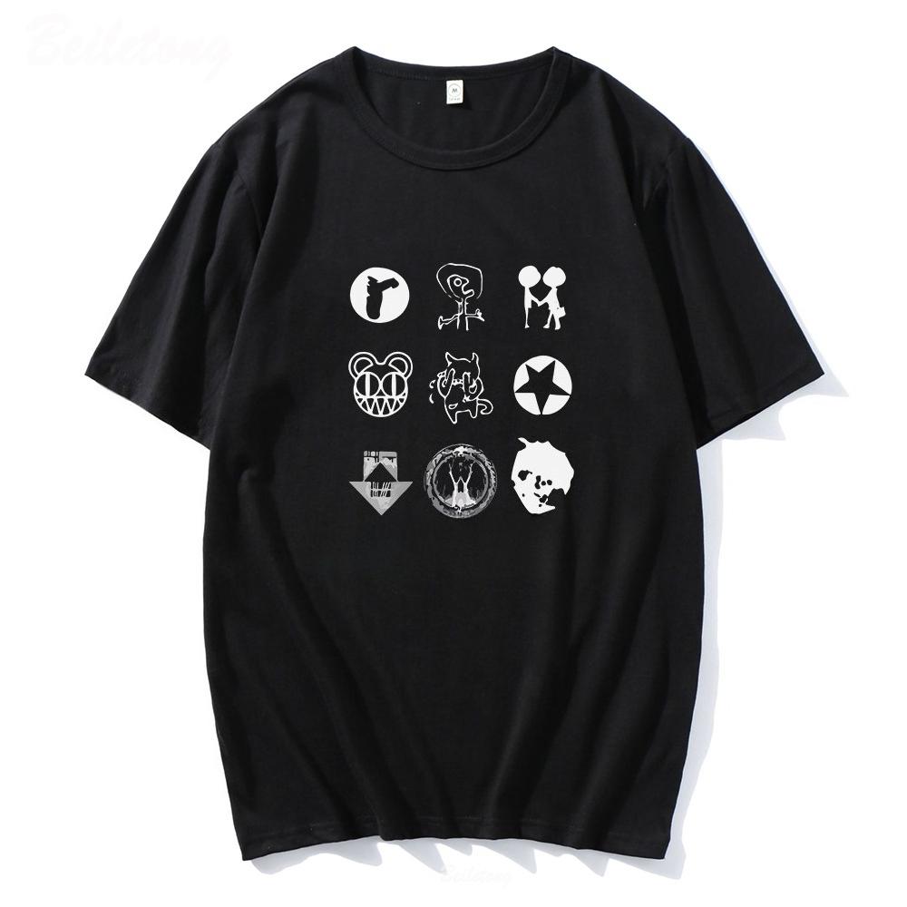 

2025 Новая летняя повседневная футболка с коротким рукавом с принтом, хлопковая, обычного кроя, с круглым вырезом, дышащая, свободная, унисекс, мужская, женская одежда S