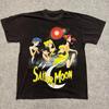 T-shirt Grafica Anime Giapponese Vintage Sailor Moon Estate Unisex Donna Streetwear Casual Tendenza Harajukju YK Magliette per Coppia