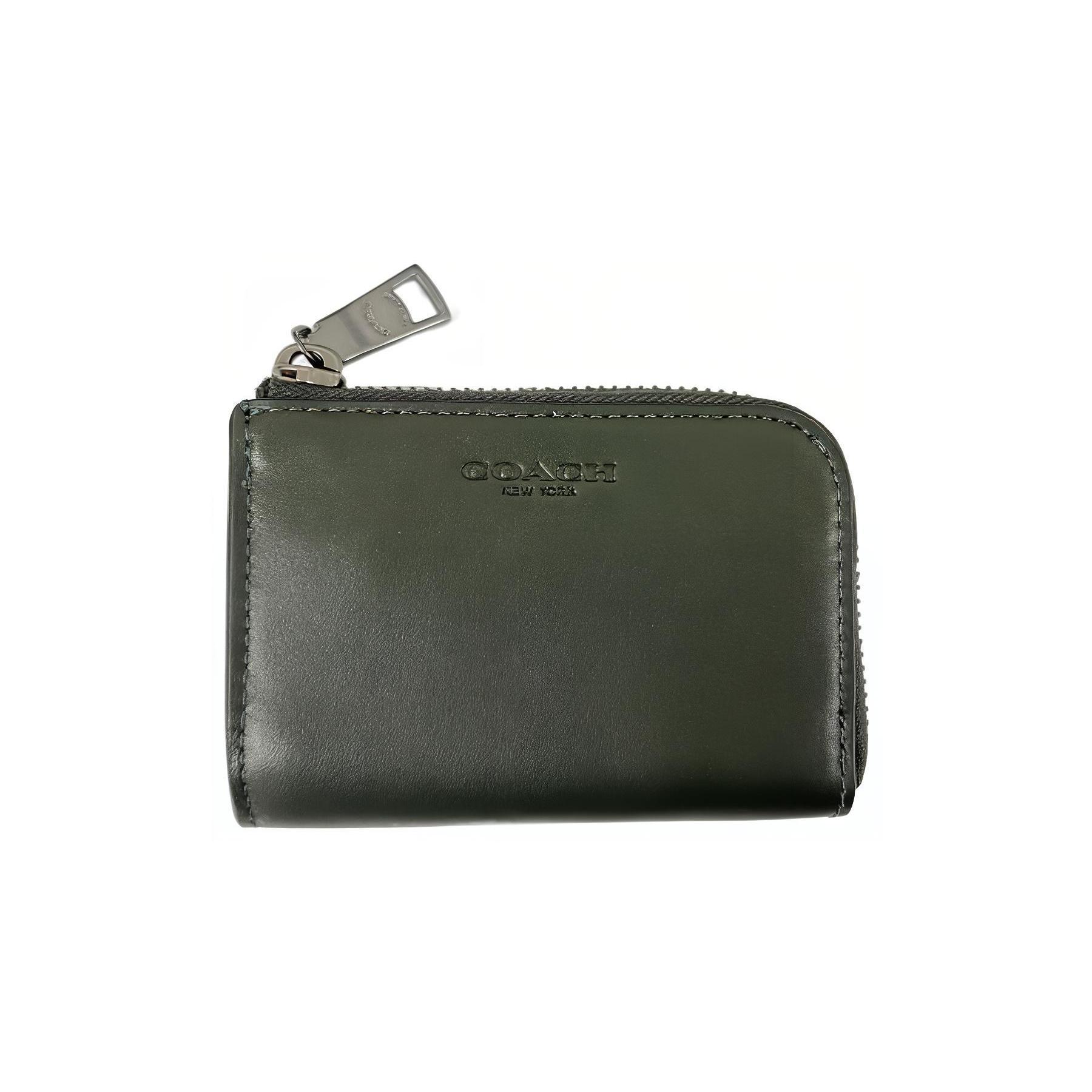 

Новый картхолдер COACH из рафинированной телячьей кожи, кошелек унисекс зеленый CD795G-QBRFT 11.4*2.5*8.4CM