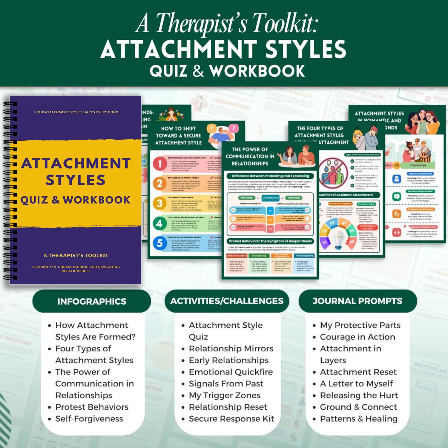 Attachment Styles Quiz & Workbook: Mental Health Notebook Other