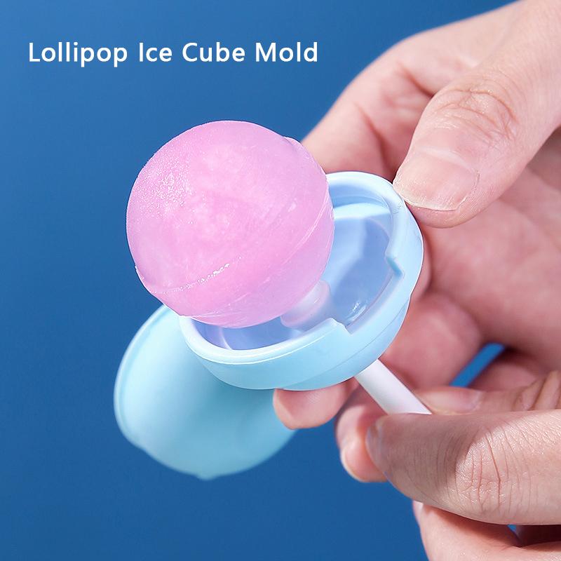 Lollipop Silicone Ice Box Popsicle Mold Mini Ice Cream Maker Ice Mold Household Popsicle Ball Diy Mold Homemade Popsicle Tools