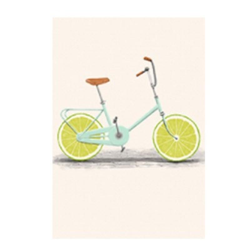 Abstract Fashion Bike Lemon Orange Fruit Print Canvas Paintings Kitchen Decor Nordic Posters Minimalist Wall Art Pictures