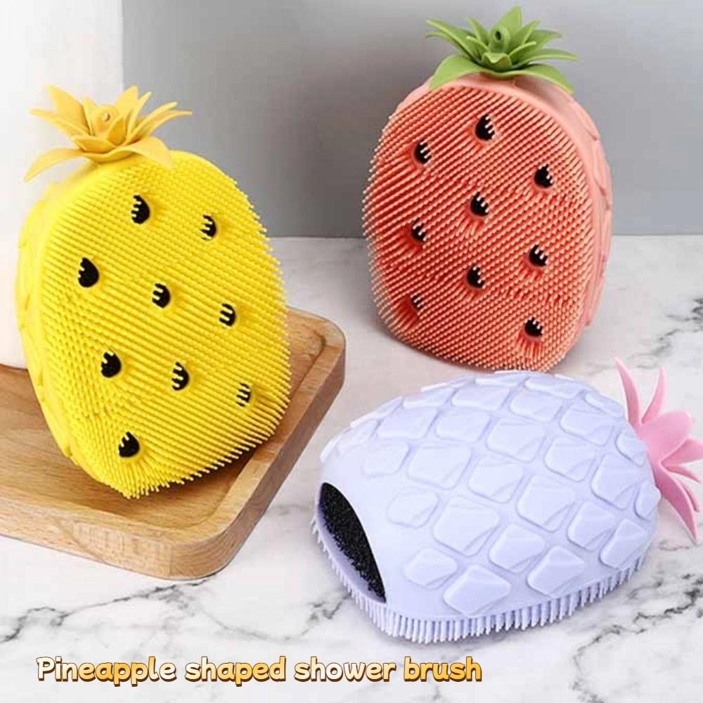 Non-Slip Fruit Shape Shower Brush Soft Hair Shower Massage Brushes for Bathing
