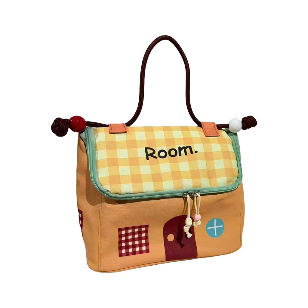Dopamine Style Waterproof Makeup Bag Large Capacity Multi Compartment Travel Cosmetic Organizer for Women and Students