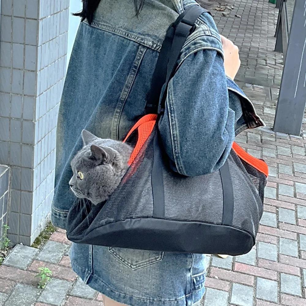 Dog Backpack Puppy Portable Bag Teddy Cat Handbag One Shoulder Foldable Breathable Comfortable Kitten Travel Bag Pet Supplie