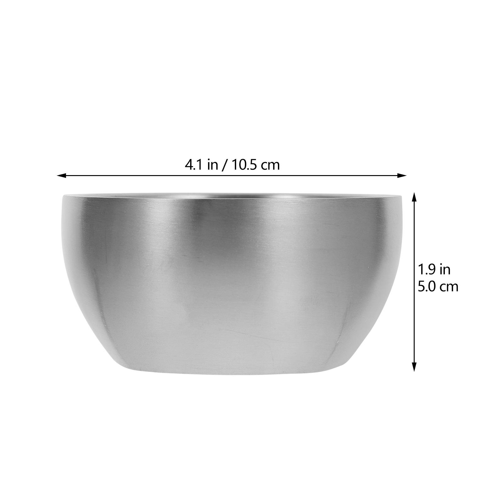 

Stainless Steel Rice Bowl Heat-Resistant Korean Design Multi-Function for Home and Parties Stainless Steel Cups серебряный