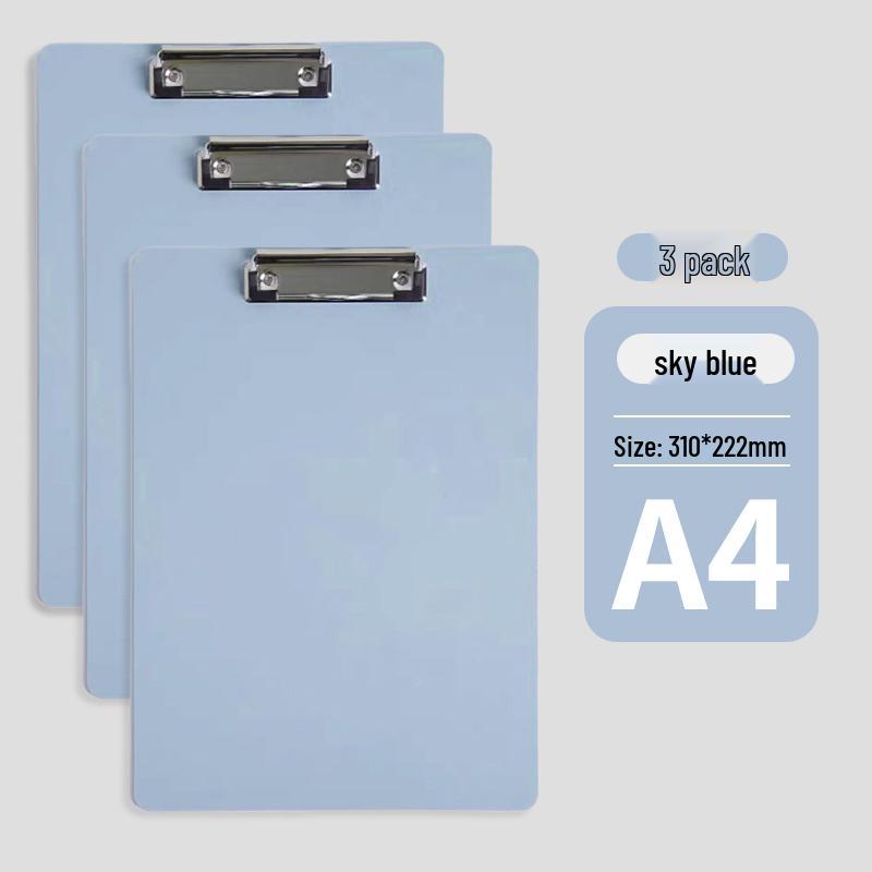 A4 Hardboard Writing Pad Clipboard with Paper Clip - Office Supplies