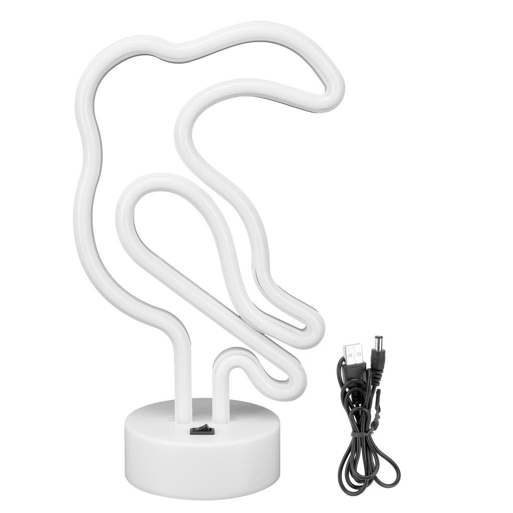 Vogelförmiges Neonlicht Schreibtisch-Nachtlicht für Hochzeitsfeier Kinderzimmer USB Batteriebetrieben