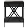 Nightstand with Infinity LED Black 40 X 40 X 49 Cm