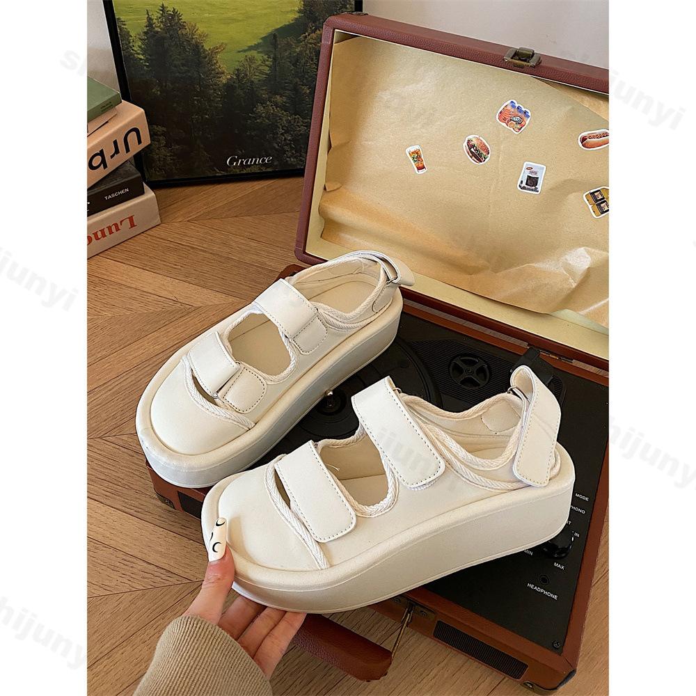 

Fashion Thick Soled Fashion Hollow Breathable Casual Sandals for Women 2025 New Style Summer Versatile Comfortable Non slip Chunky shoes 35 белый