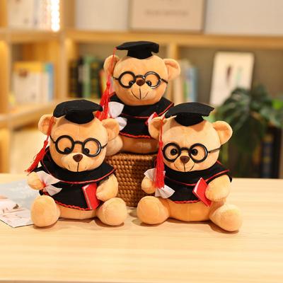 Doctor Hat Teddy Bear Doll Plush Toy Doctor Bear Doll Graduation Season Student Memorial Gift