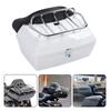 Motorcycle Rear Case 48L   Water Resistant with Lock Backrest Cushion   Tail Luggage Box for Helmets Luggages