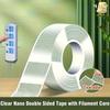 Super Strong Double-Sided Nano Tape - Transparent, Removable, PET Adhesive - Heavy-Duty, Ultra-Sticky Tape, Suitable for Home