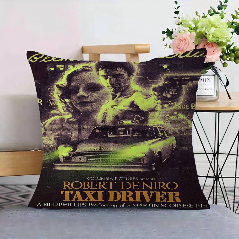 Classic Movie Taxi Driver Cushion Cover Car Throw Pillow Case For Sofa Car Christmas Gift 40x40cm 45x45cm