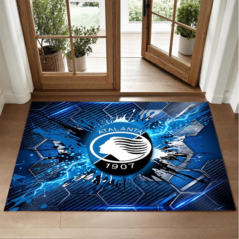 Atalanta FC Design Crystal Velvet Rug Soft Decorative Mat for Bedroom Entrance