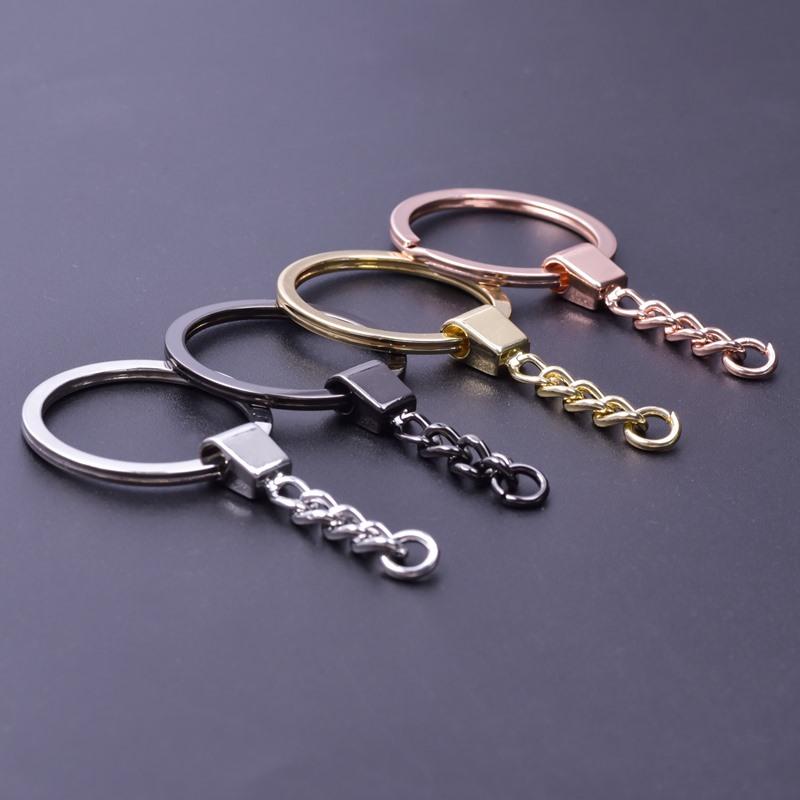 51015 Pcslot Key Chain Key Ring For Jewelry Making Keychain Accessories Long Round Keyrings Diy Wholesale Material Four Color