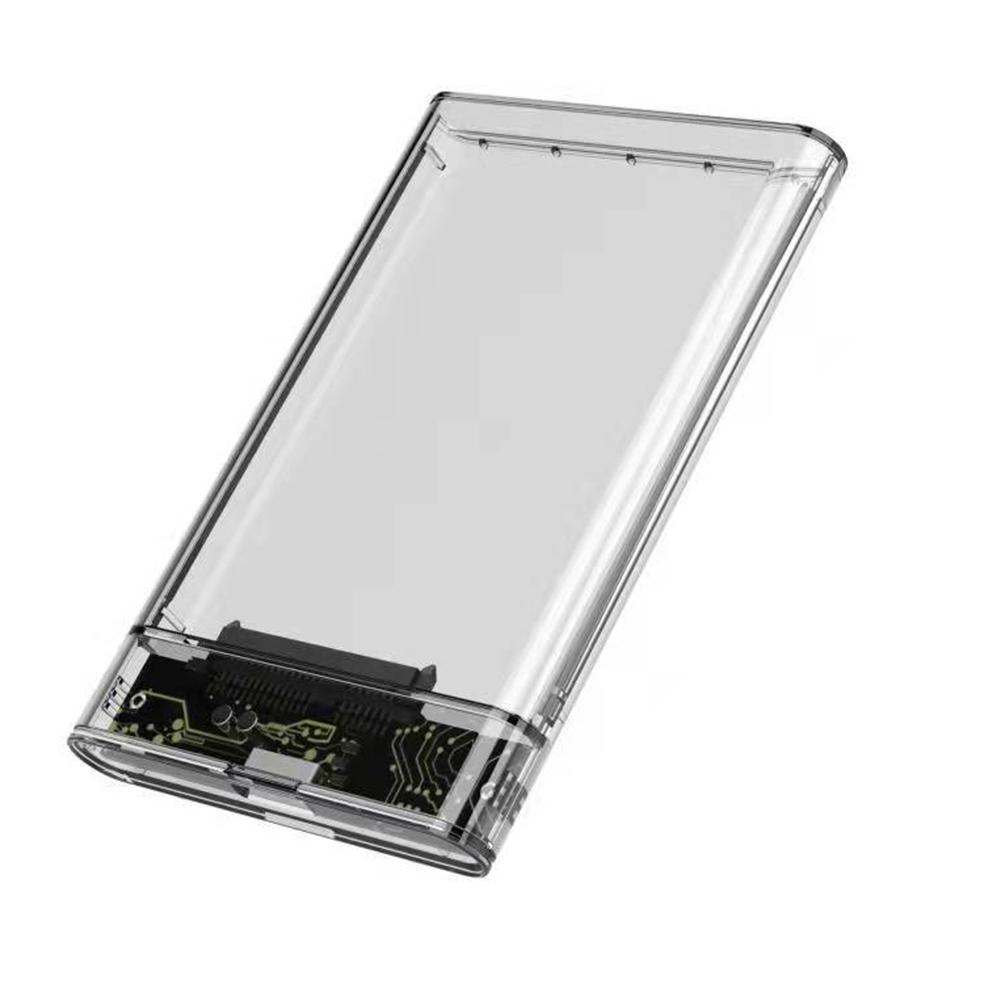 

2.5inch Hard Drive Enclosure SATA Serial Port External Hard Drive Case USB 3.0 Transparent Plug and Play Computer Accessories