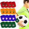 Boys Girls Wristband 2Pcs Kids Sports Ball Embroidery Stretch Breathable Sweat Absorbing Bright Colored Knitted Basketball Volleyball Wrist Protector