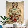 VIKAMA Vintage Tattoo Women And Beast Tapestry Interior Creative Home Decoration Tapestry For Wall Decoration Items