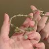 Chinese Style Retro Green Bamboo Joint Beaded Bracelet For Women'S Fashion Unique Exquisite Charm Bracelet Jewelry Gift