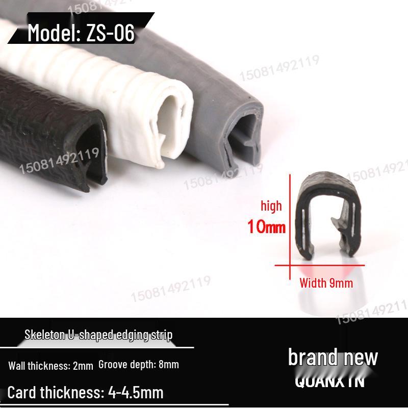 U-Shaped Rubber Edge Banding for Glass and Steel Tiles