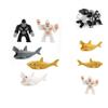 Mini Assembly Building Blocks Model Crocodile Shark Orangutan Decoration Blocks For Children Plastic Material