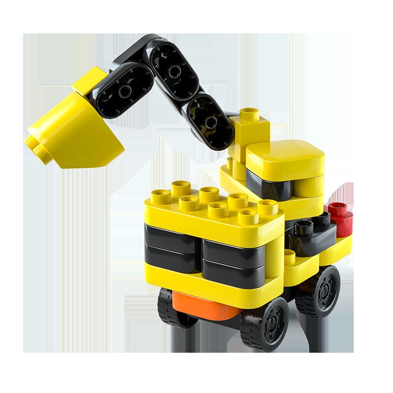 Lego-Compatible Engineering Vehicle Puzzle Car Building Toy for Kids 3-6