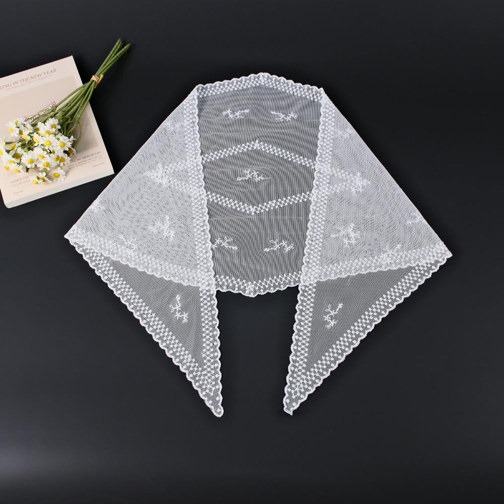 

Wraps Bandana Turban Lace Hair Scarf Cute Flower Headband Travel Style E White