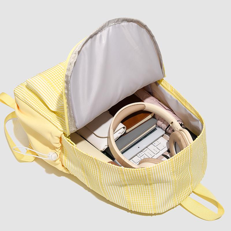 Gestreifter Schülerrucksack Damen Leichter Rucksack mit großem Fassungsvermögen
