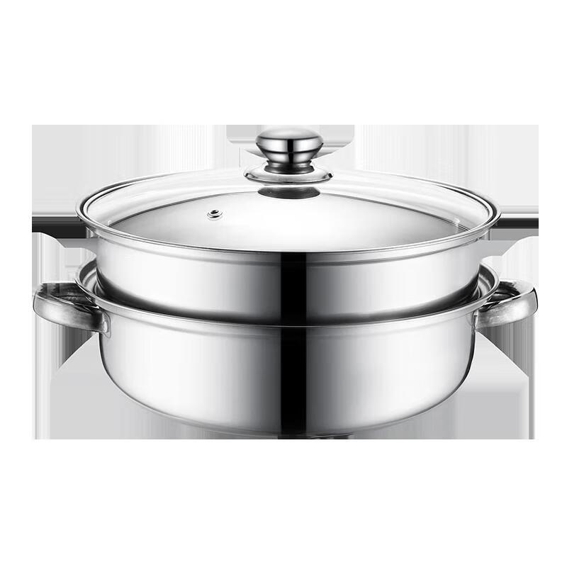 Adneny 28cm 2-Layer Stainless Steel Steamer Pot