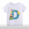 26 English Alphabet Cartoon Printed T-Shirt Children'S Jacket