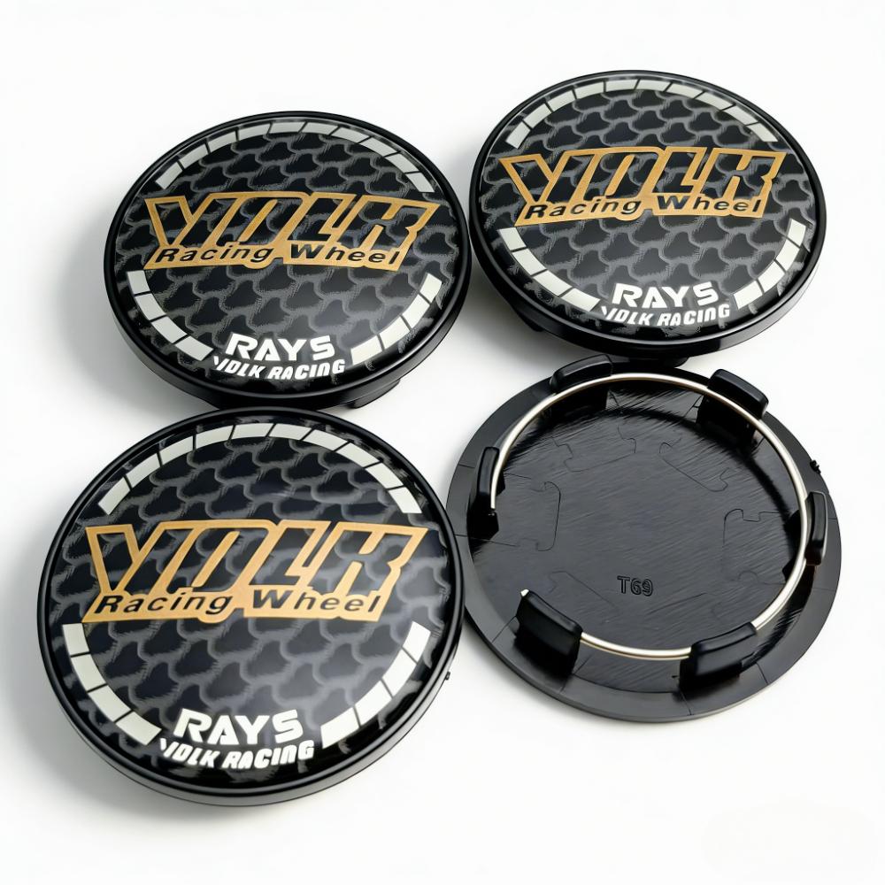 

4pcs VOLK Racing Logo Emblem Car Wheel Center Caps 69MM Clips 56MM Wheels Hub Dust Cap Rays Badge Rim Hubcaps Cover Accessories Volk Badge&4pcs T69 Wheel Cap
