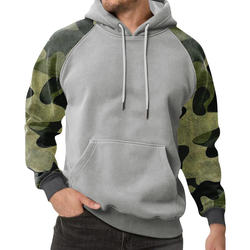 Men's Camouflage Sweatshirt Hoodie Men's Sports Large Size Casual Sweatshirt