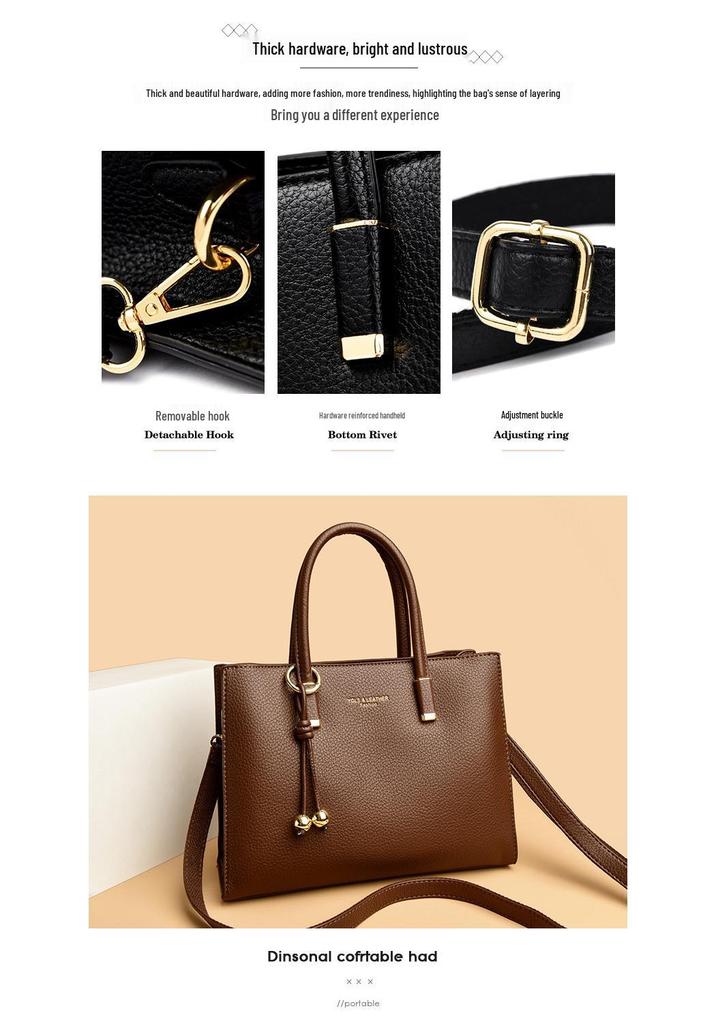 2025 Autumn/Winter Large Capacity Retro Women's Briefcase and Crossbody Tote Bag