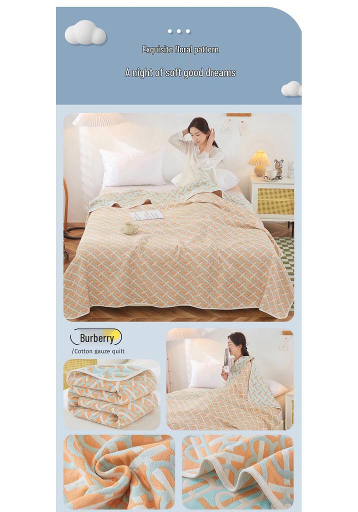 Premium A-grade Pure Cotton 6-Layer Gauze Comforter & Nap Blanket