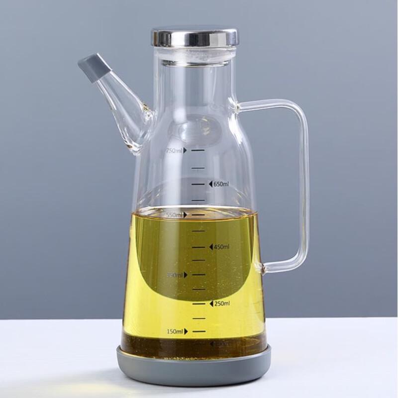 High Borosilicate Glass Oil Dispenser with Stainless Steel Lid