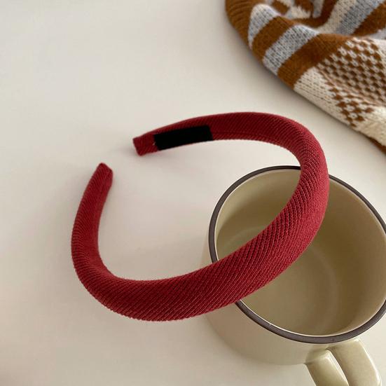 Hair Hoop Candy Color High Elasticity Soft Sponge Headband No Pressure Corduroy Texture Thickened Design Face Wrap Hair Organizer