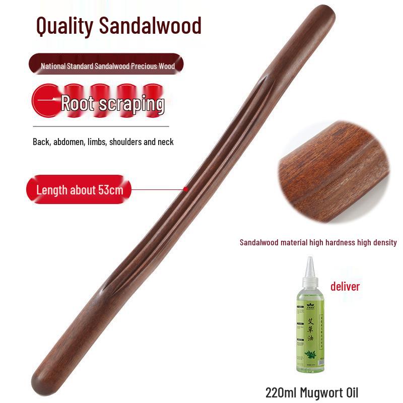 Santalová masážní tyčinka: Univerzální škrábka na záda a meridiánová tyč