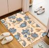 Botanical Area Rug Non-Slip Washable Carpet Floor Mat Doormat with Tropical Leaf Pattern for Front Door Entryway Boho Decor